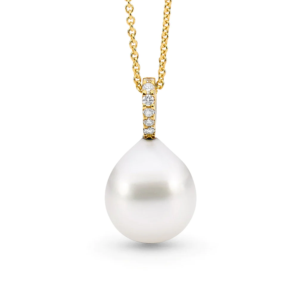 South Sea Pearl Diamond Pendants