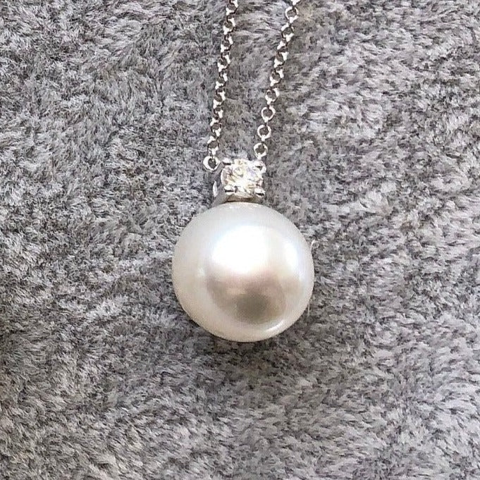 South Sea Pearl and Diamond Pendants