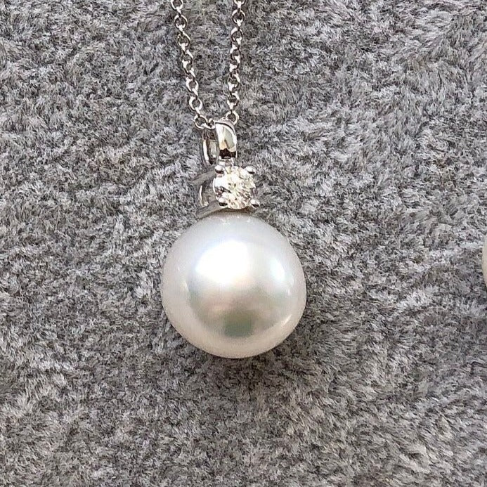 South Sea Pearl and Diamond Pendants