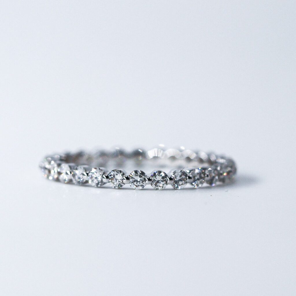 Round Cut Diamond Full Eternity Lady's Wedding Bands