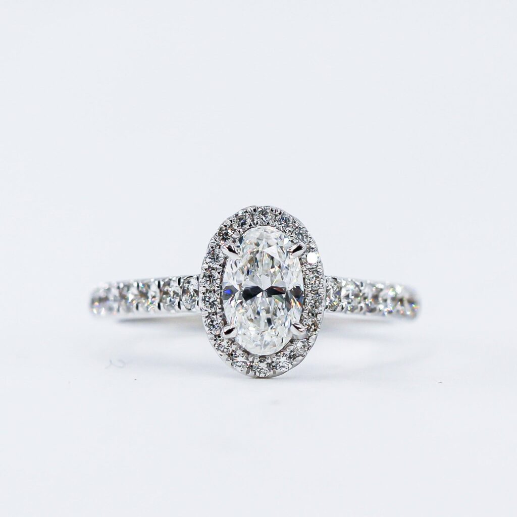 Oval Halo Diamond Engagement Ring