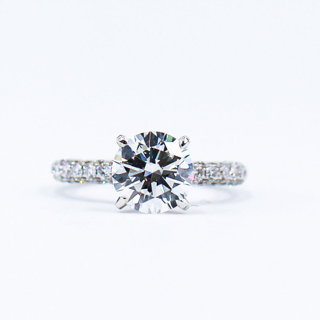 Round Shoulder Diamond Engagement Rings