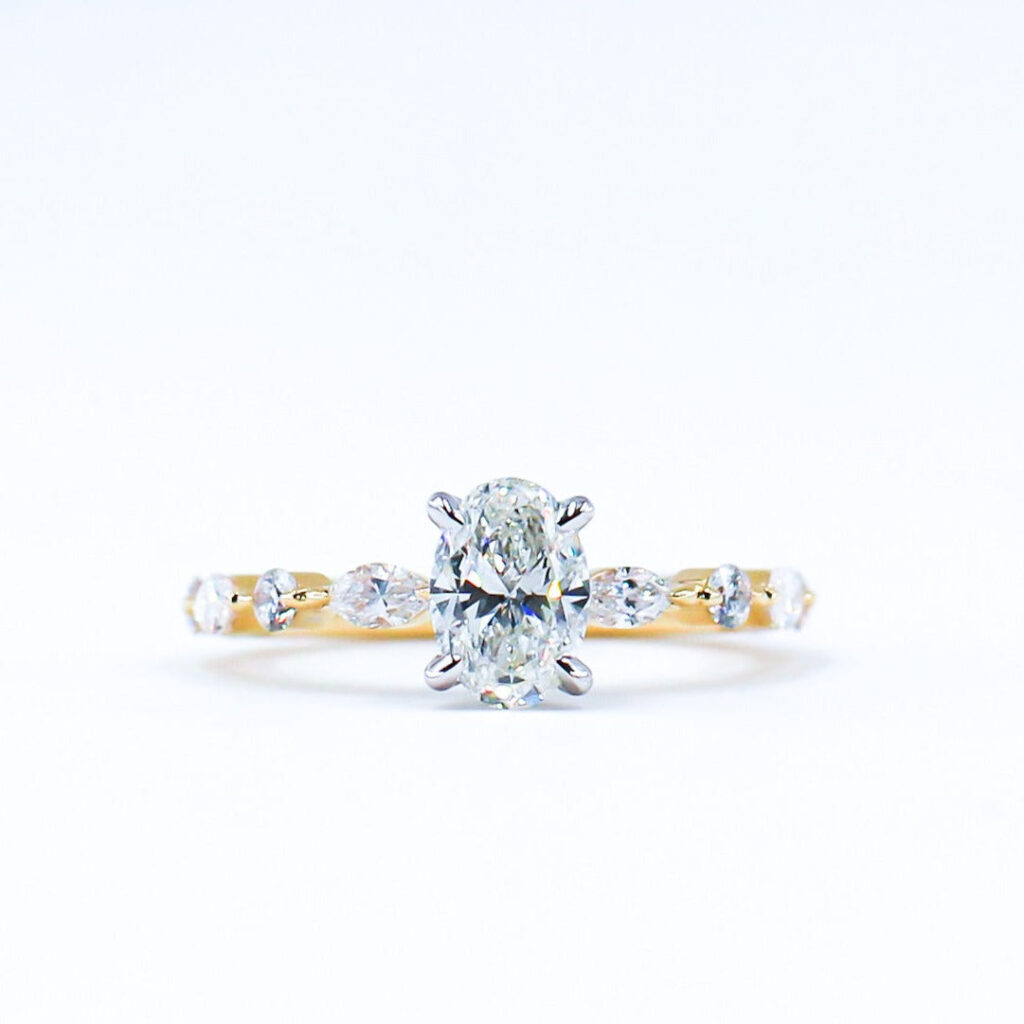 Shoulder Diamond Engagement Ring