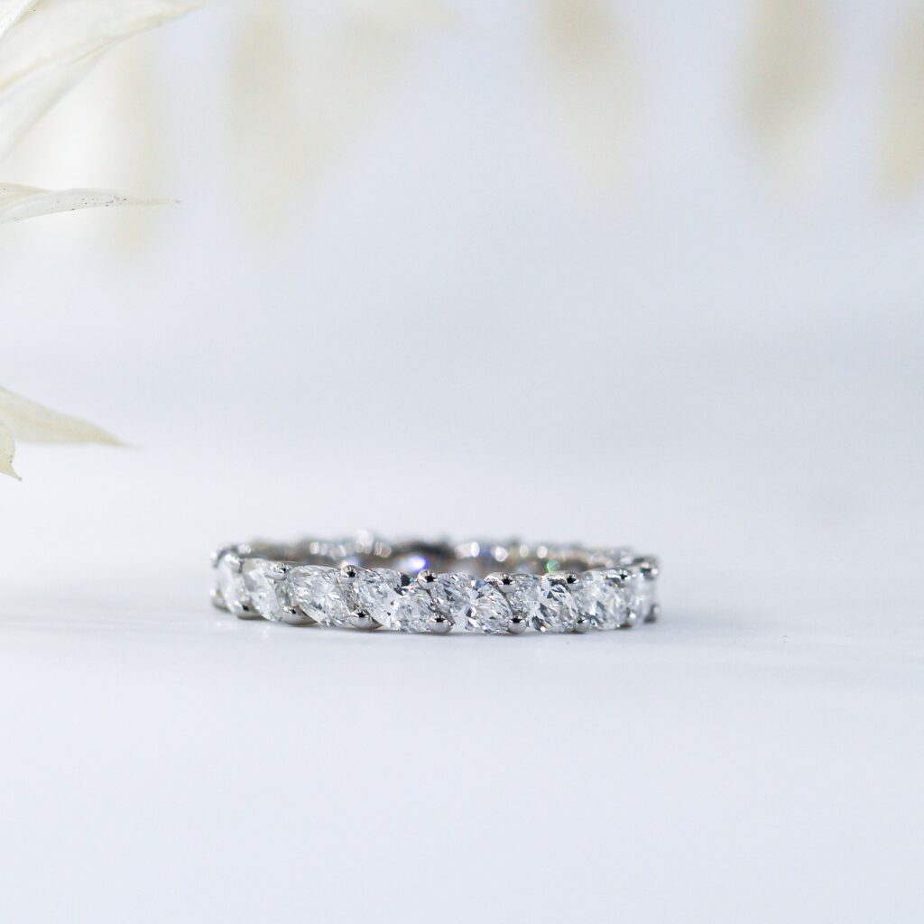 Marquise Cut Diamond Full Eternity Lady's Wedding Bands