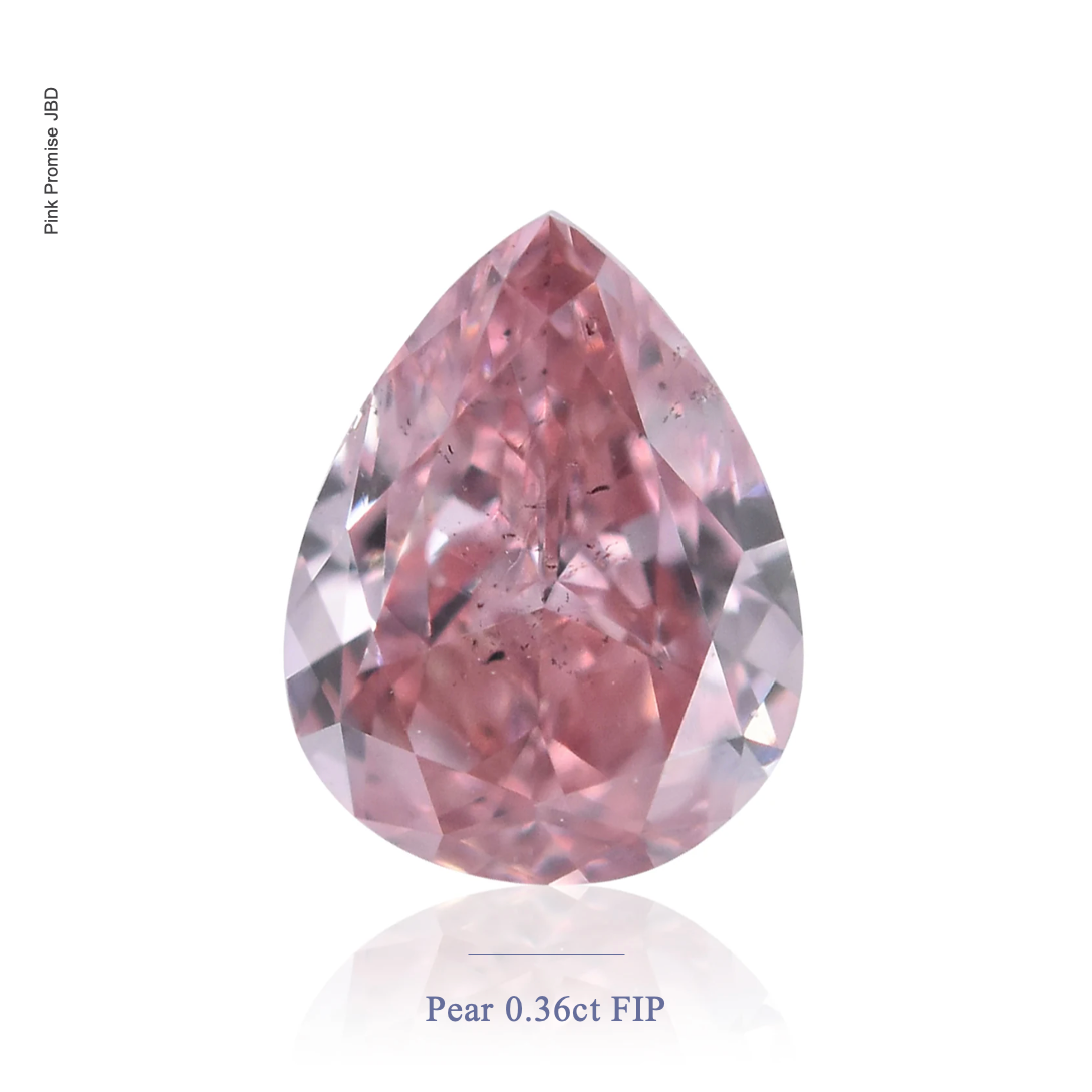 0.36ct Pear shape Fancy Intense Pink Color Diamond, P316