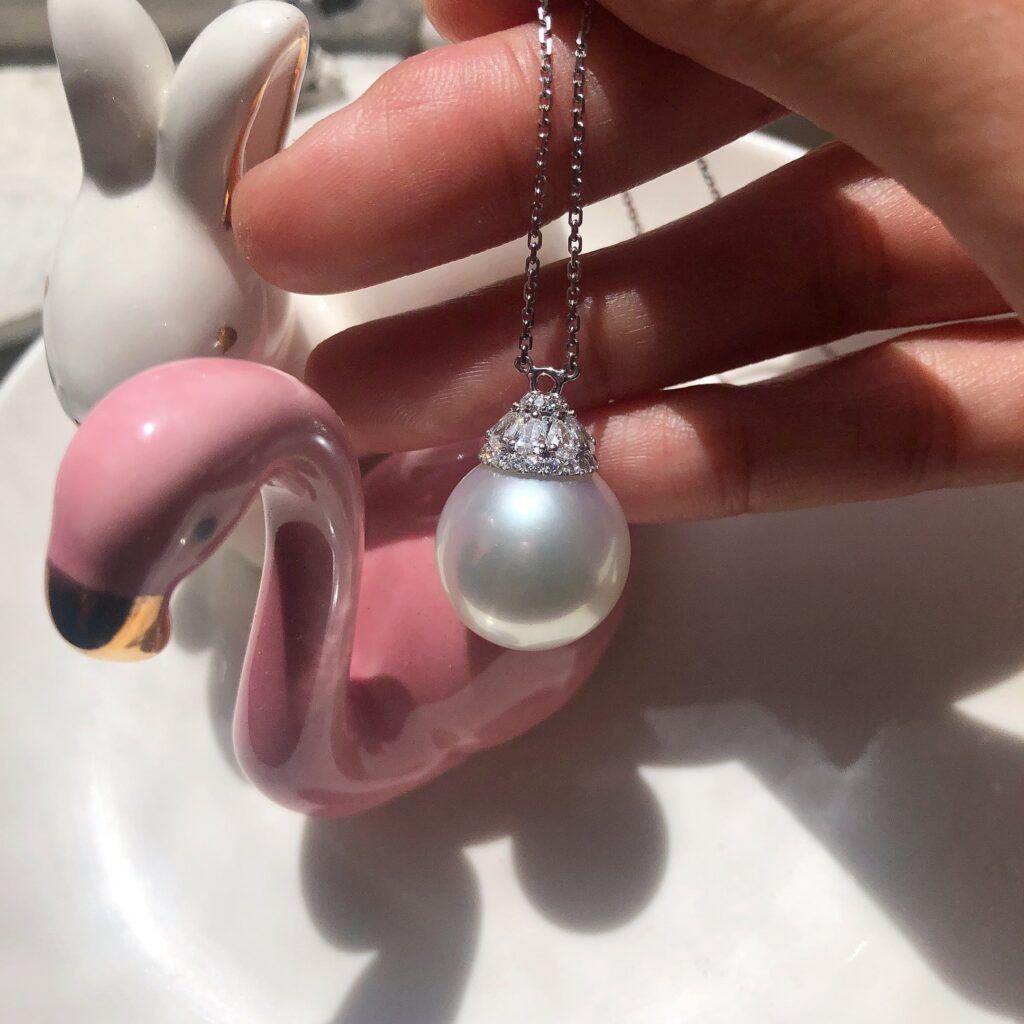 South Sea Pearl Diamond Pendants