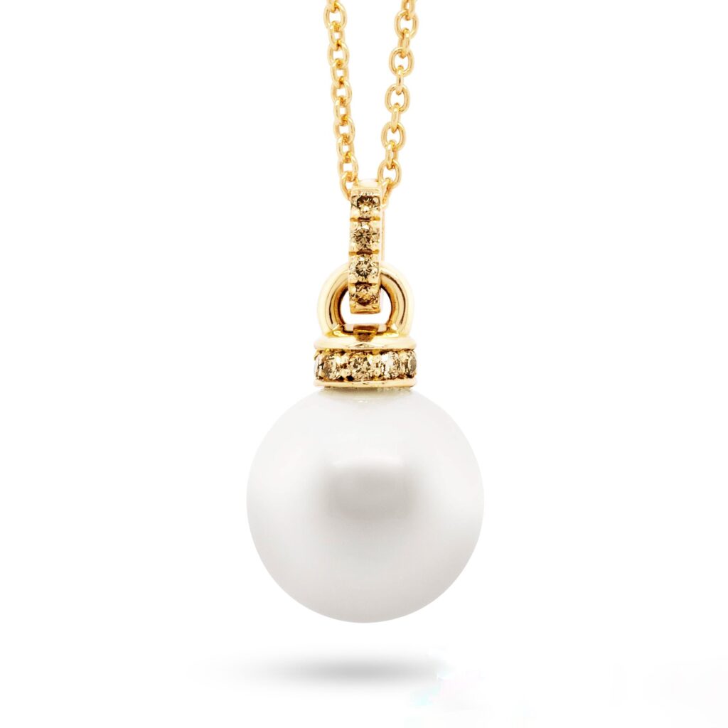 South Sea Pearl and Argyle Diamond Pendants