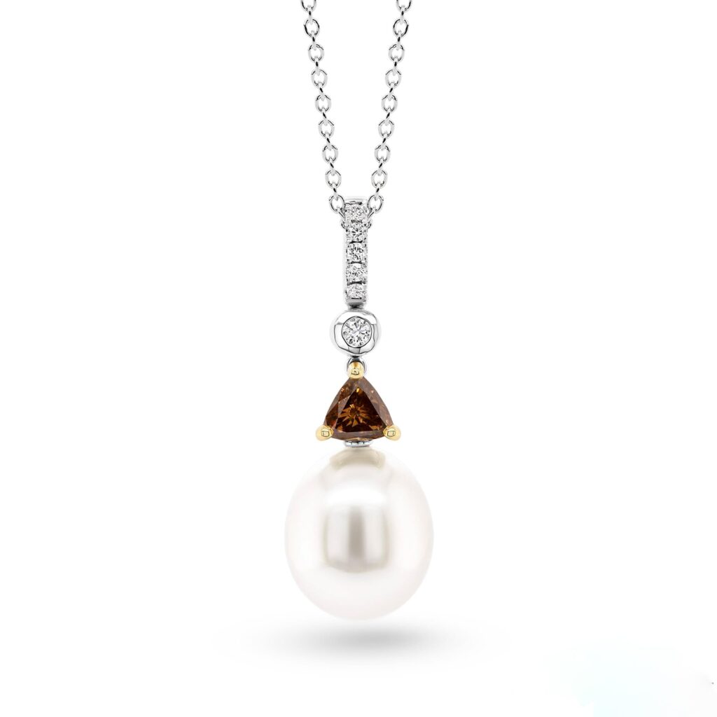 South Sea Peal and Diamond Pendants