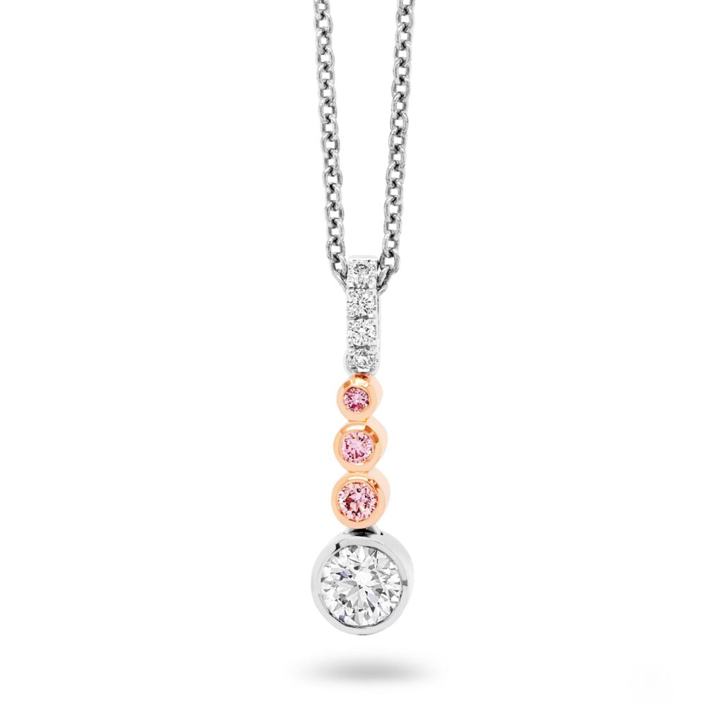 Argyle Pink Diamond and White Diamond Pendant