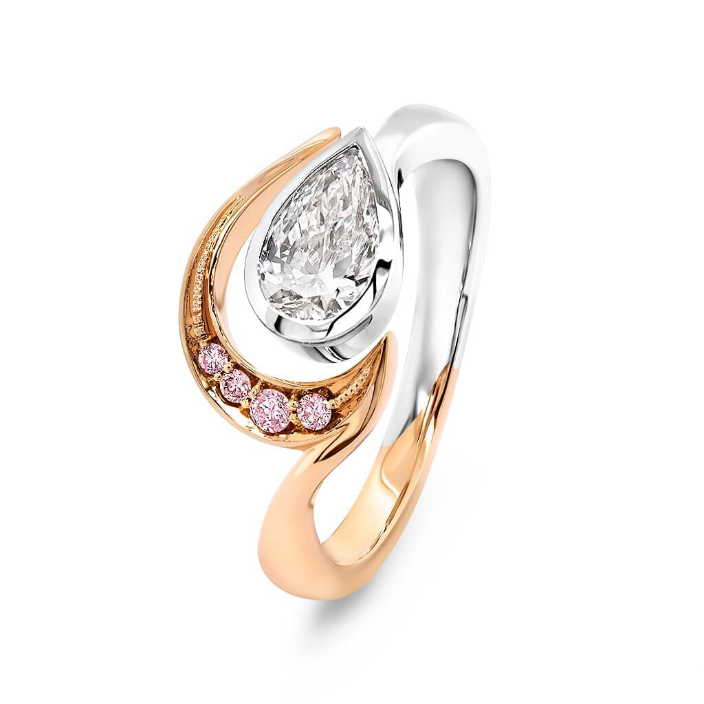 Argyle Pink Diamond and White Diamond Rings