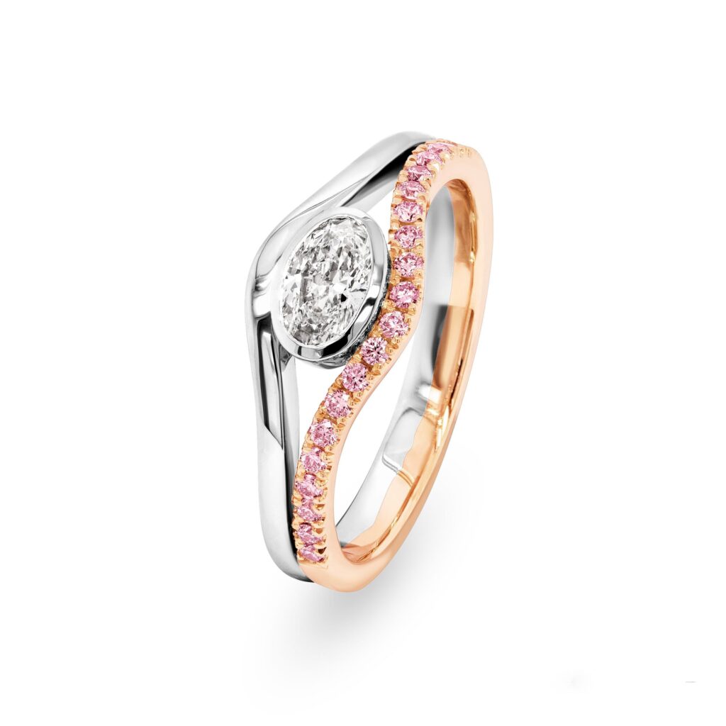 Argyle Pink Diamond and White Diamond rings