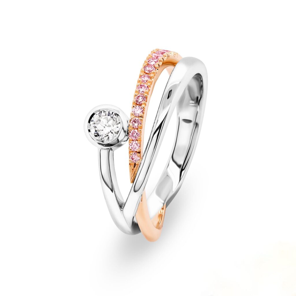 Argyle Pink Diamond and White Diamond Rings