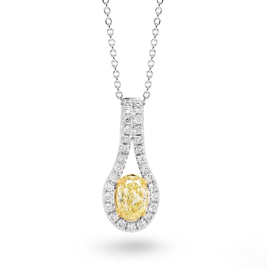 Argyle Yellow Diamond and White Diamond Pendants