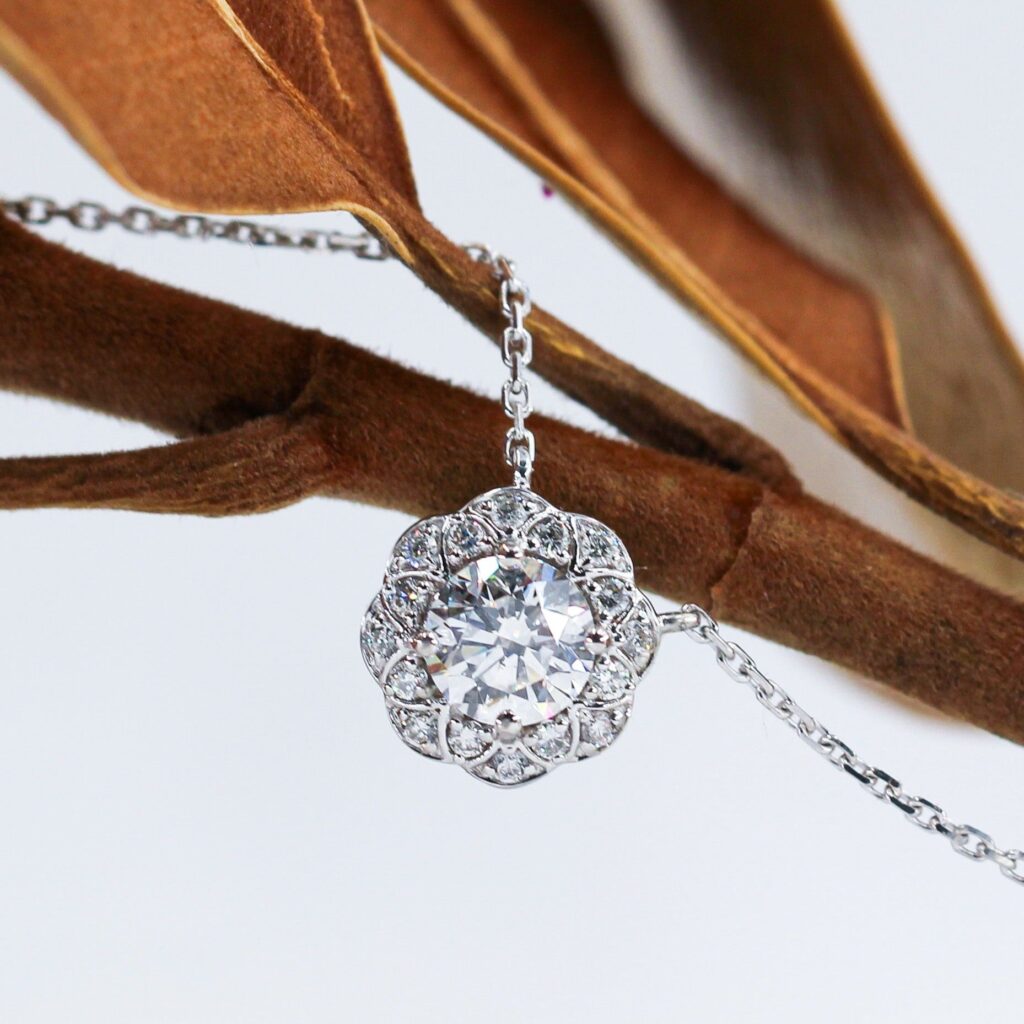 round brilliant cut diamond pendants melbourne unique design