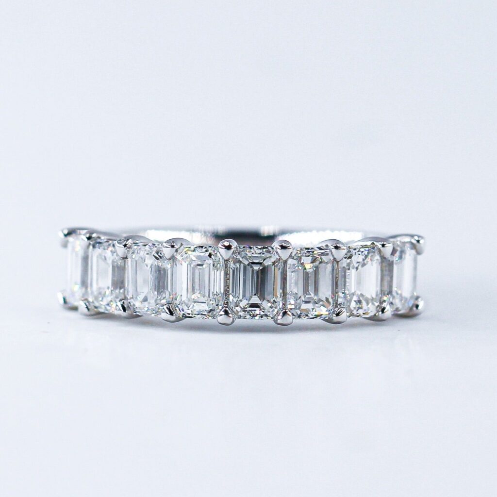 Emerald cut diamond eternity rings perth special offer