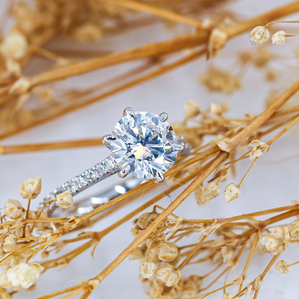 round brilliant cut diamond engagement rings sydney custom jewelry