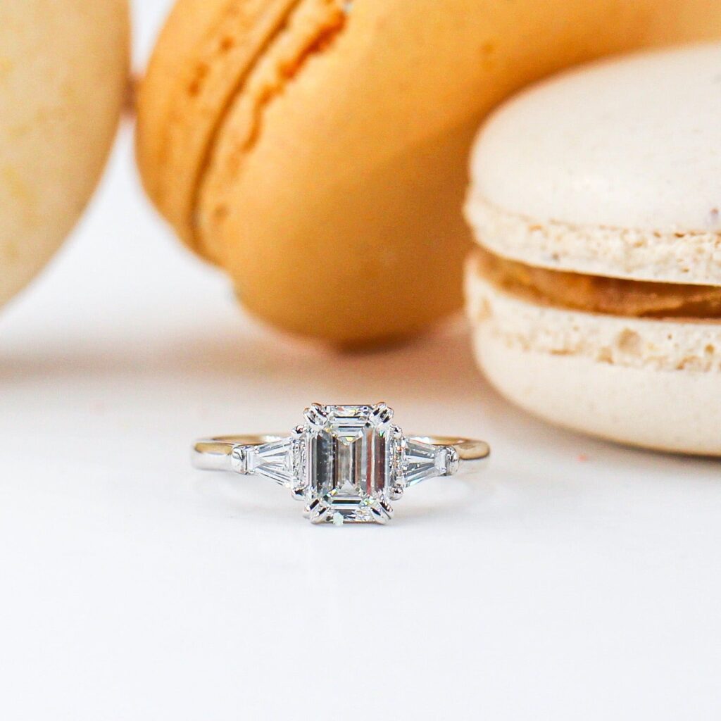 emerald cut diamond engagement rings perth australia custom jewelry