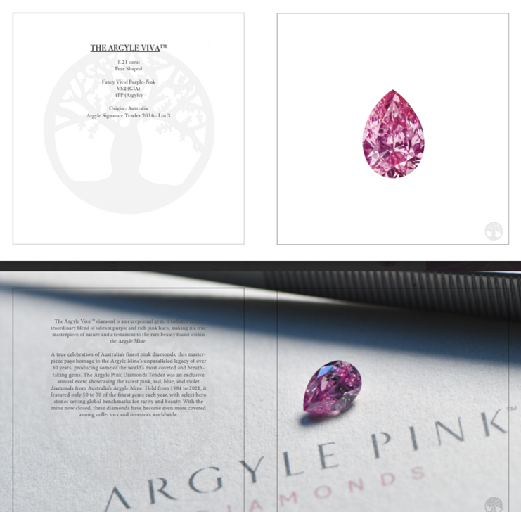 JennyBay Argyle Pink diamond, rare Australian pink diamond sourced from the Argyle mine in Western Australia.