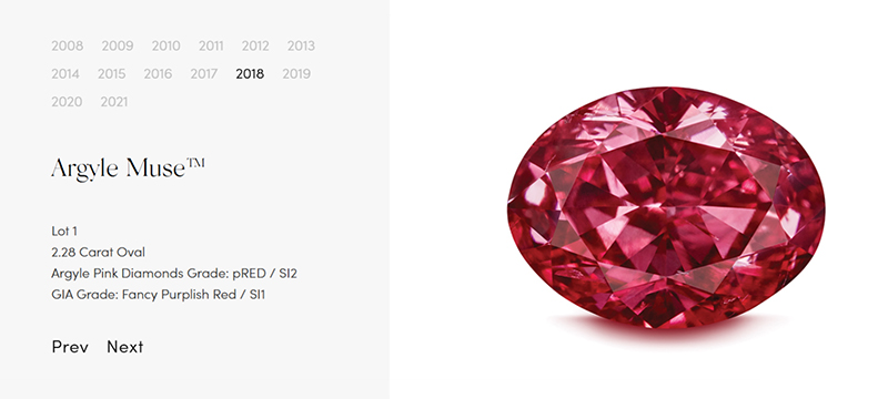 Argyle Red diamond, ultra-rare fancy red diamond from the Argyle mine in Western Australia, among the rarest coloured diamonds in the world.