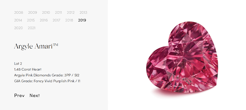 Argyle Pink heart-shaped diamond, rare natural fancy pink diamond from the Argyle mine with romantic cut and certified origin.