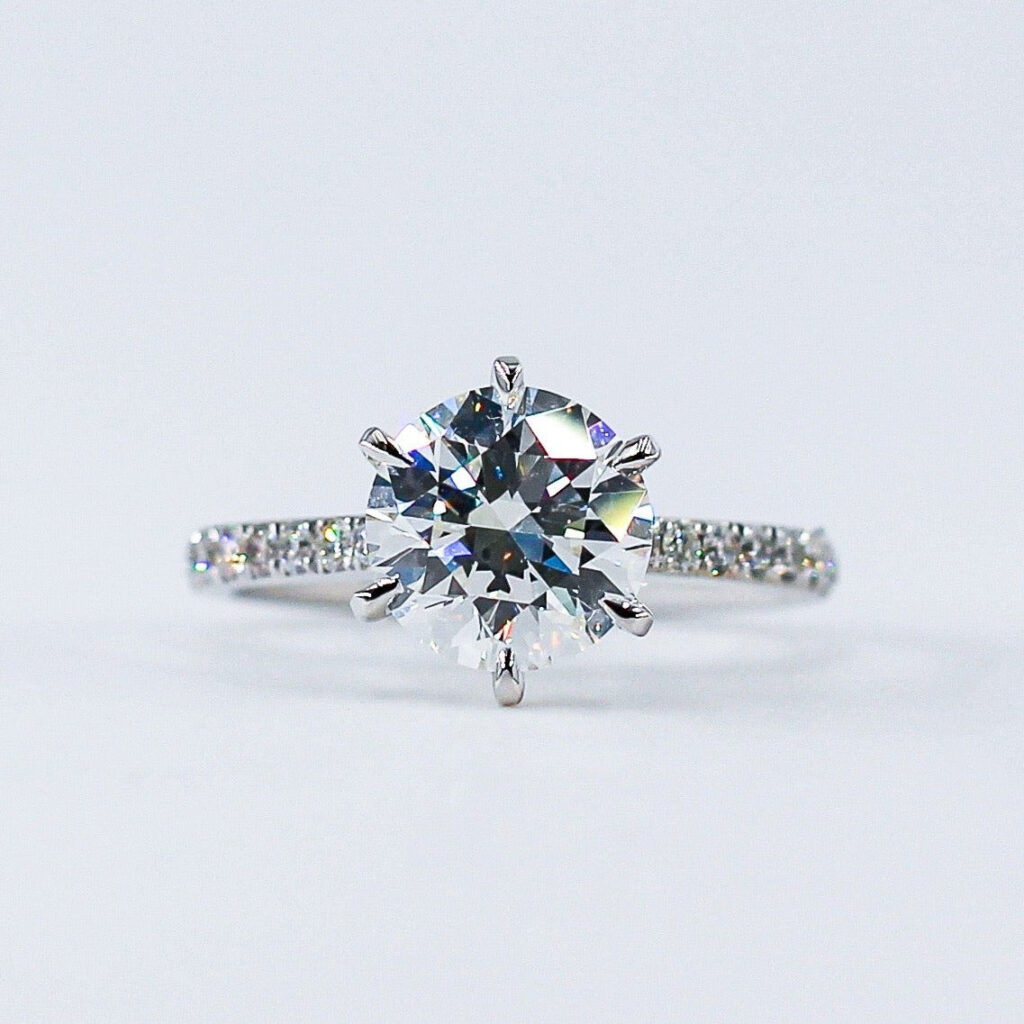 round brilliant cut diamond engagement rings perth australia custom jewelry