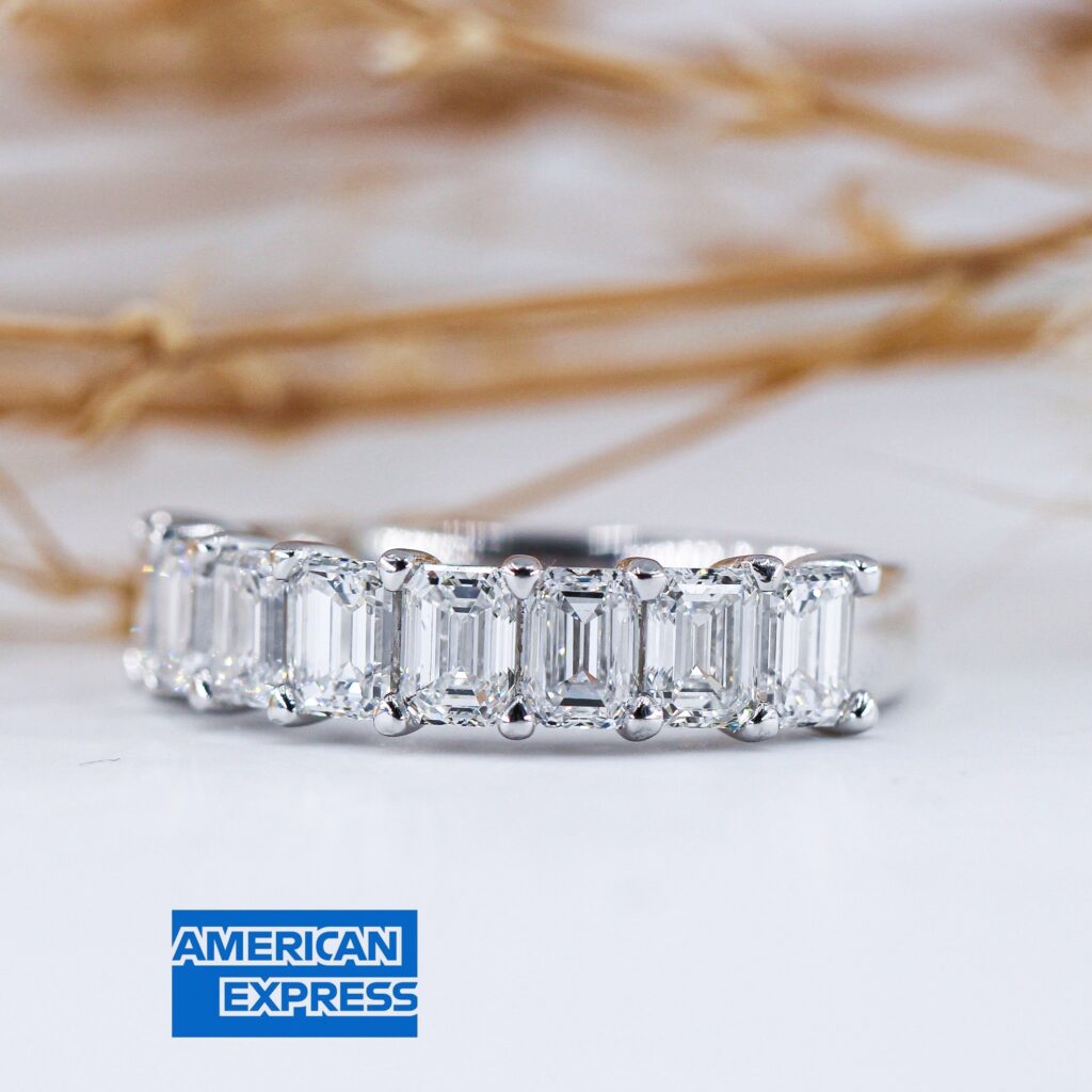 Emerald cut diamond eternity rings perth special offer