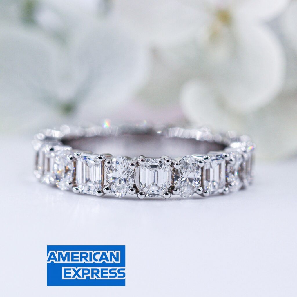 oval emerald diamond eternity rings brisbane high-quality jewelry