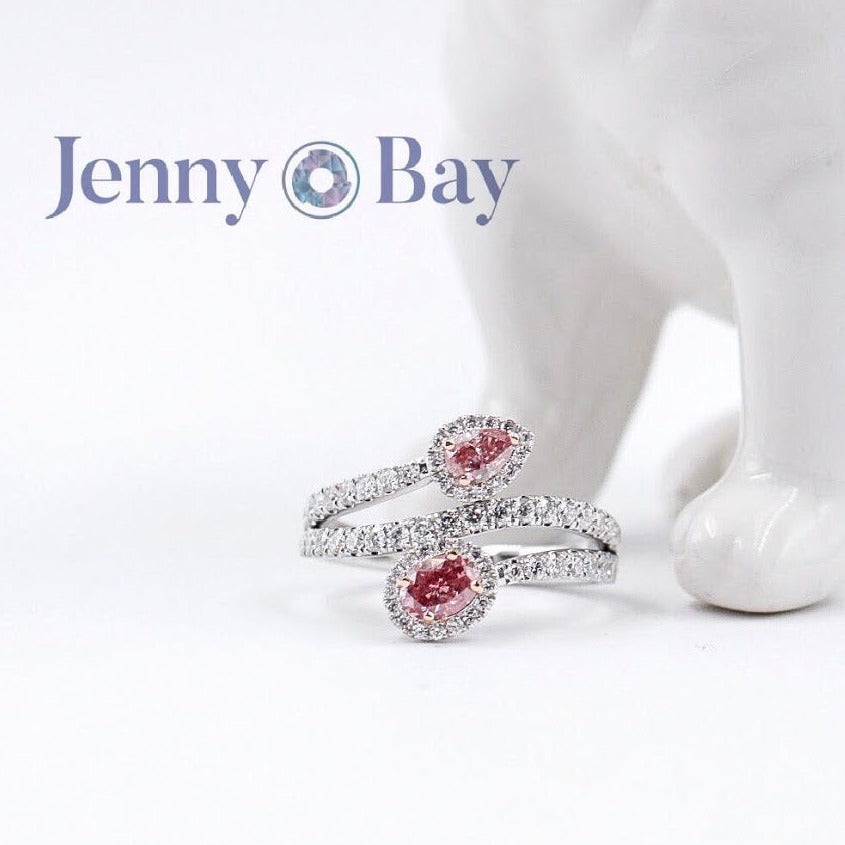 pear oval cut argyle pink diamond dress rings Melbourne Luxury jewelry on sale