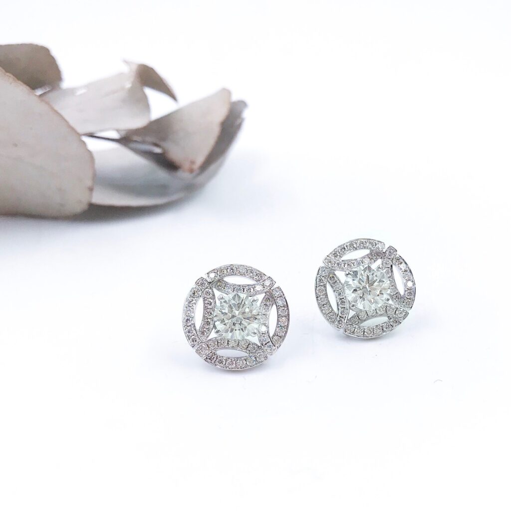 round brilliant cut diamond earrings melbourne best valule