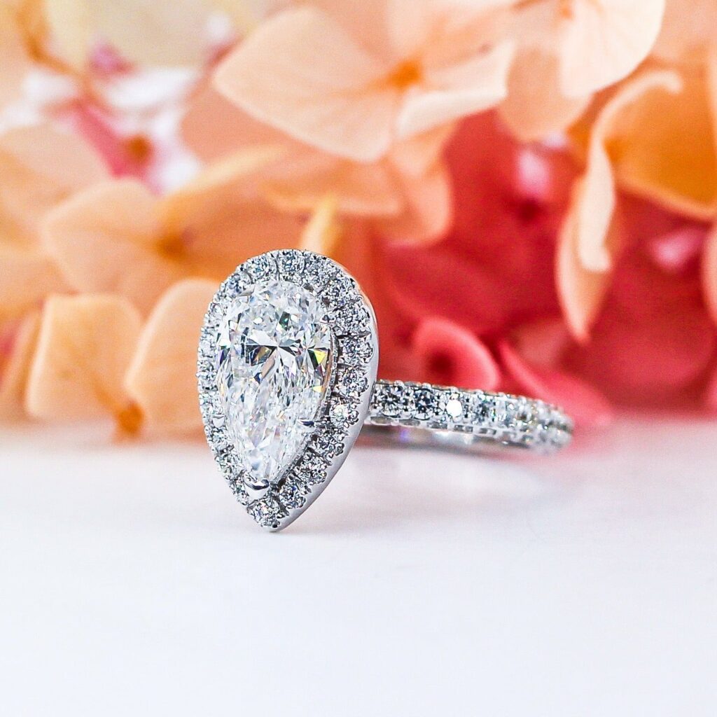 pear shape diamond engagement rings sydney australia luxury jewelry on sale