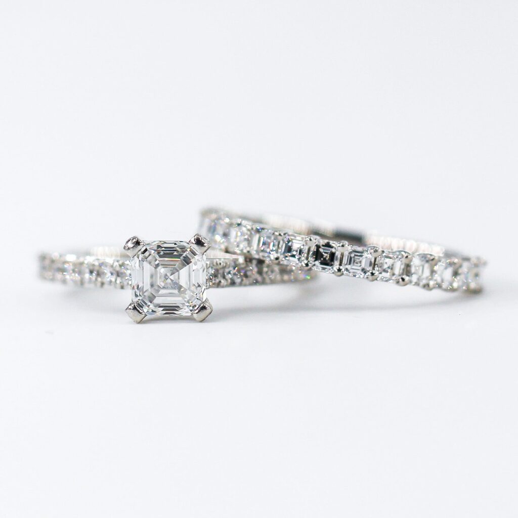 asscher cut diamond engagement rings brisbane custom jewelry