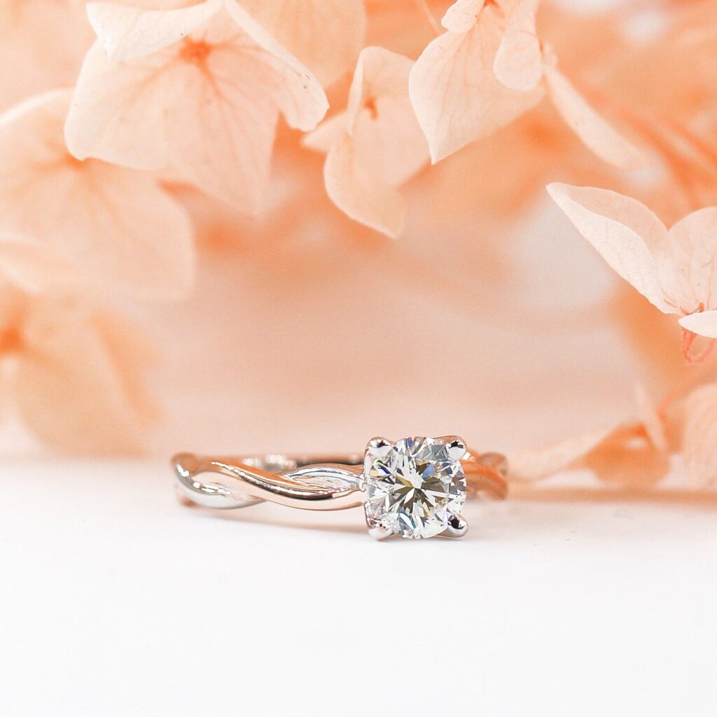 round brilliant cut diamond solitaire engagement rings melbourne for sale