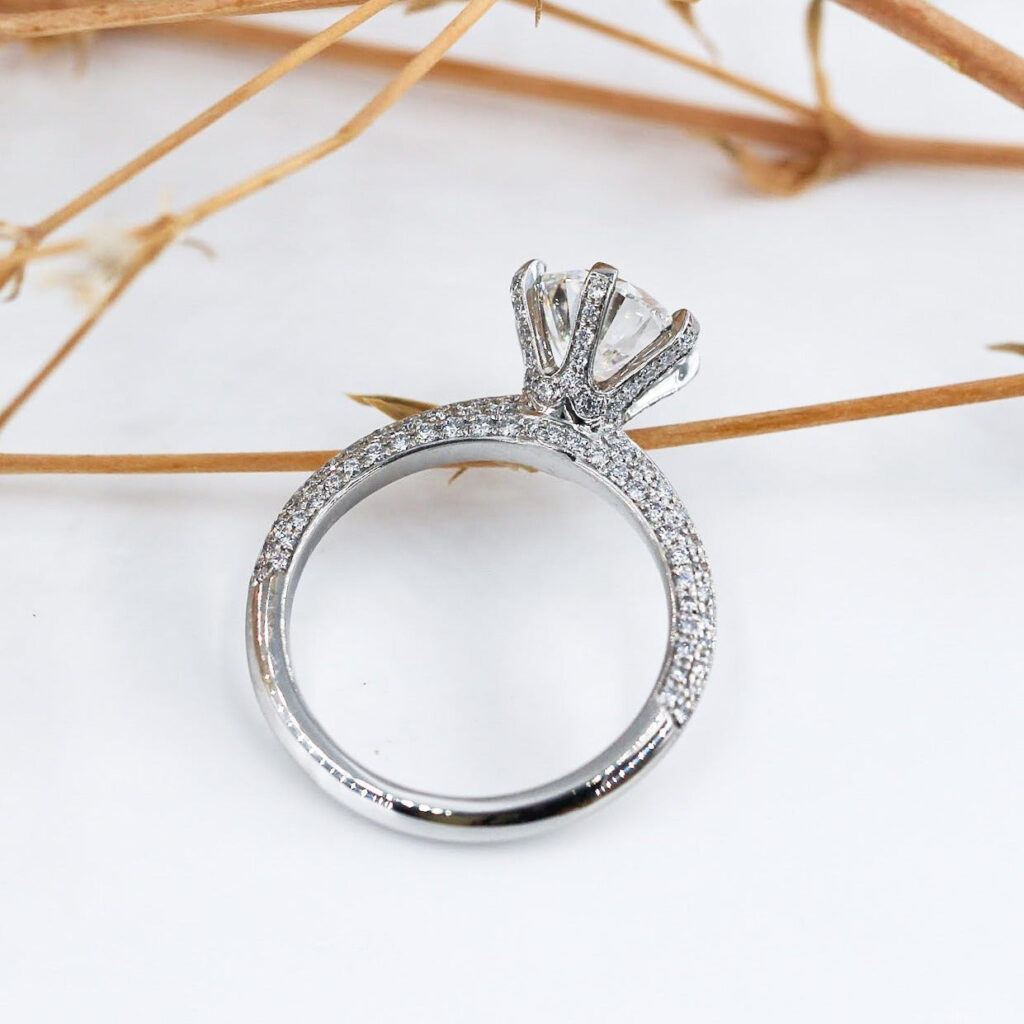 round brilliant cut diamond engagement rings melbourne australia custom jewelry