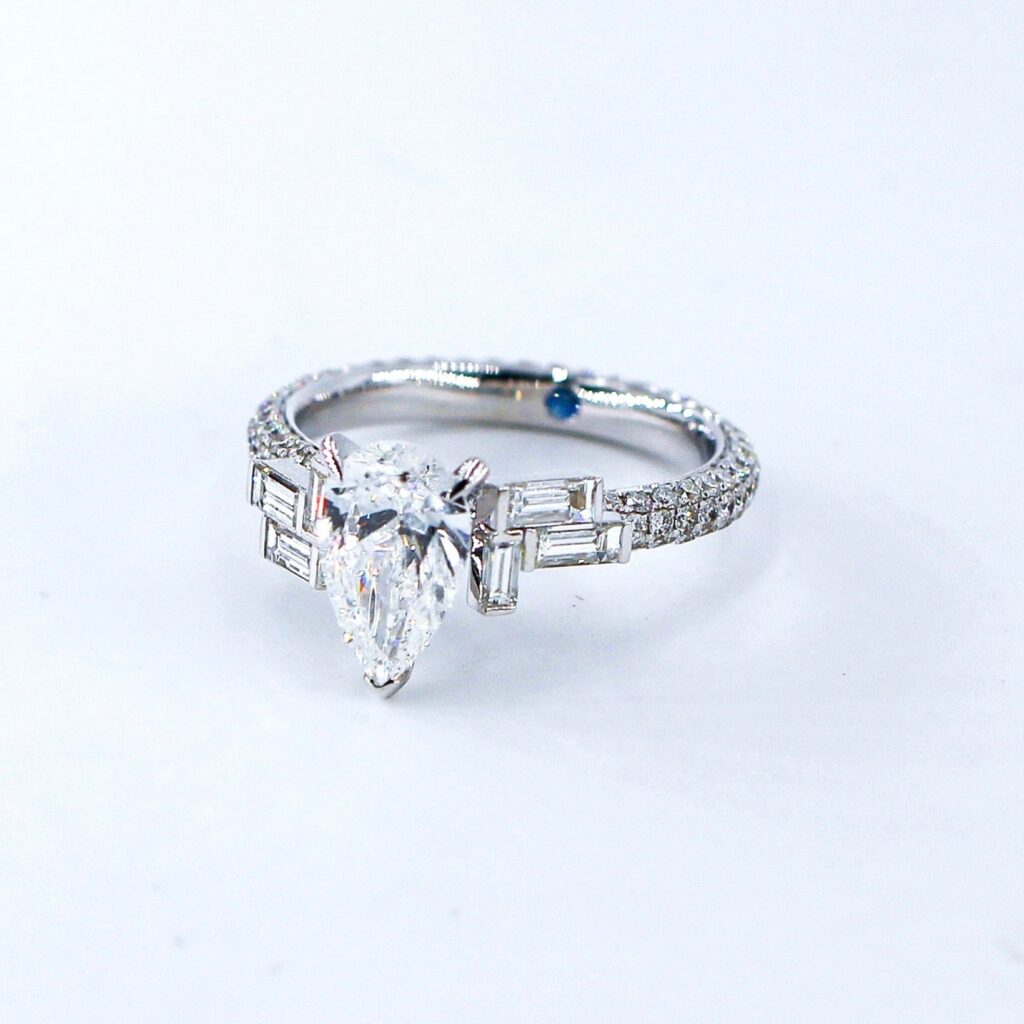 pear shape diamond engagement rings brisbane australia custom jewelry