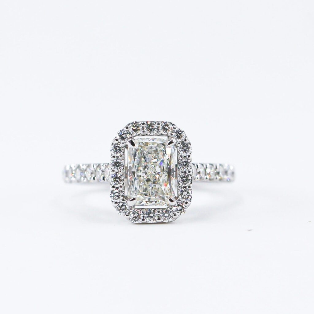 radiant cut diamond engagement rings brisbane australia for sale