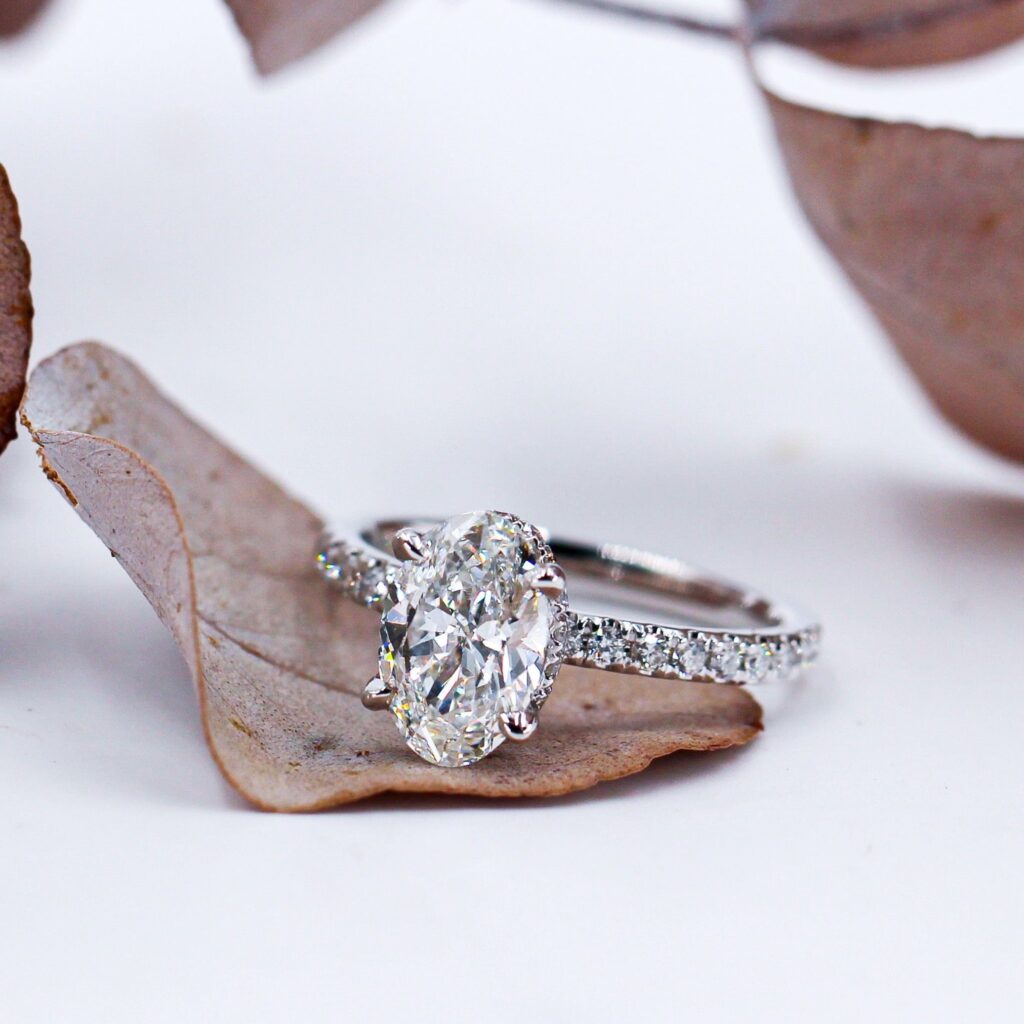 oval cut diamond shoulder engagement rings melbourne australia for sale