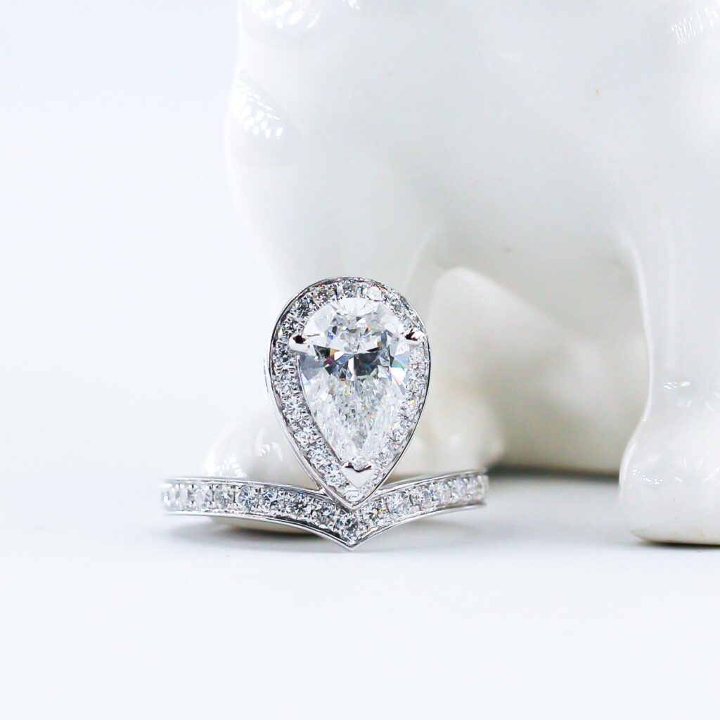 pear shape diamond engagement rings perth australia custom jewelry
