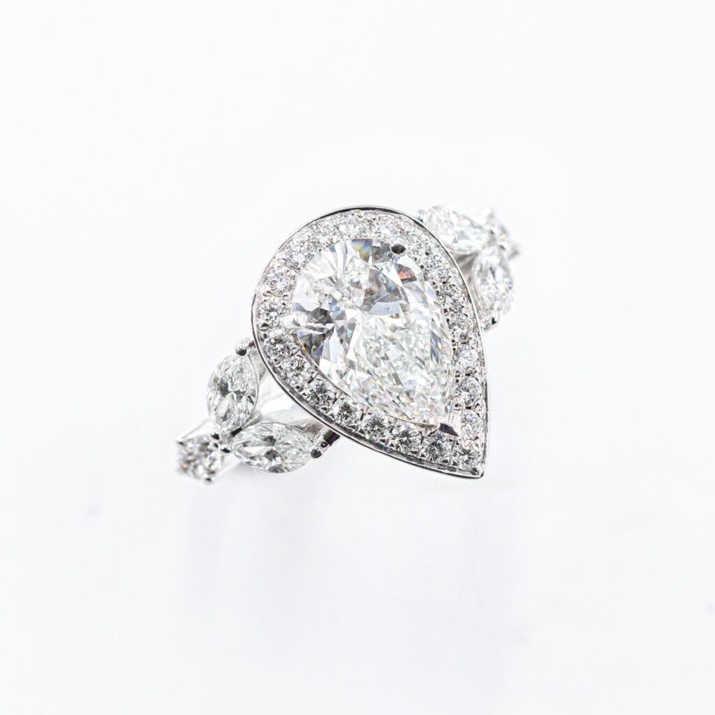 pear shape diamond engagement rings sydney australia custom jewelry