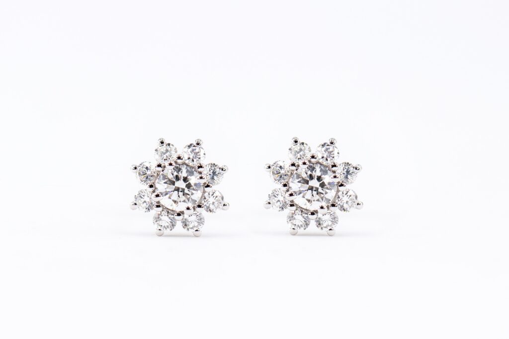 round brilliant cut diamond earrings brisbane unique design