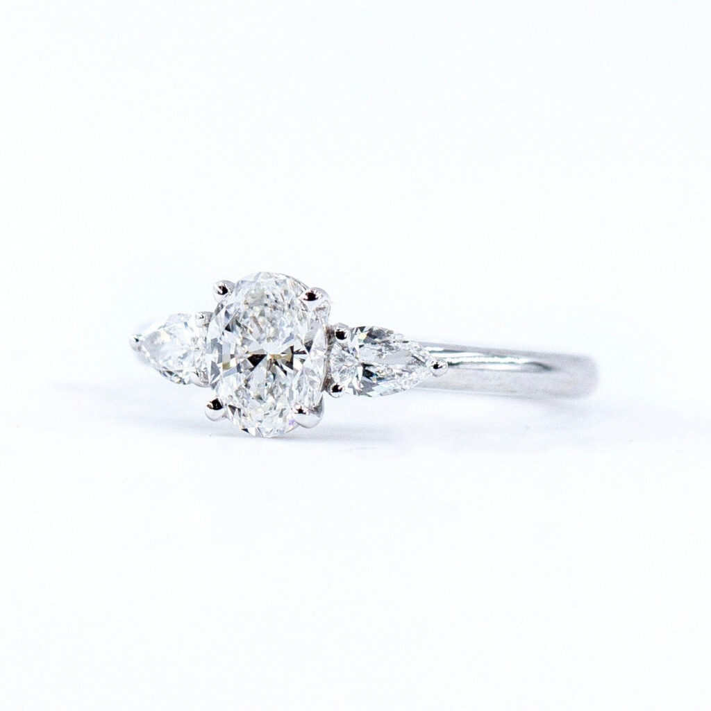 oval cut diamond three stone engagement rings sydney australia best price