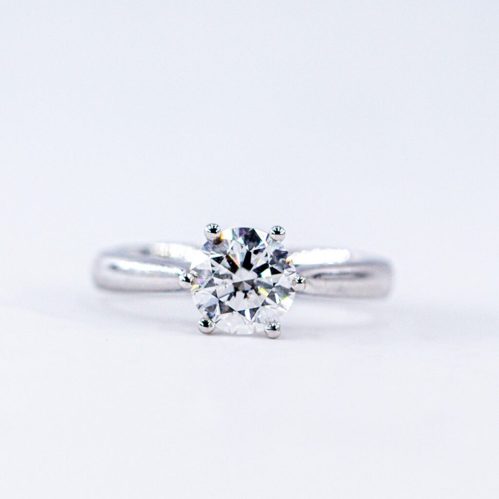round brilliant cut diamond solitaire rings melbourne australia unique design