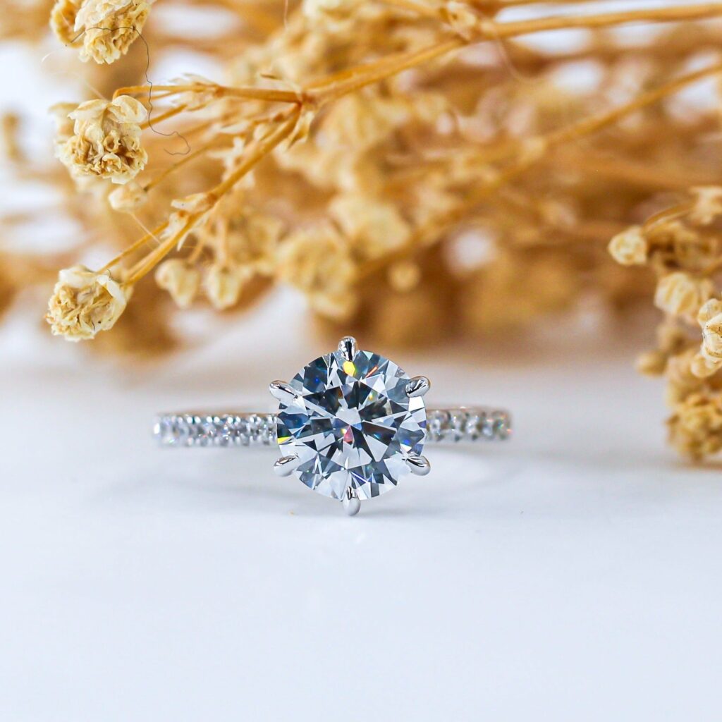 round brilliant cut diamond engagement rings sydney custom jewelry