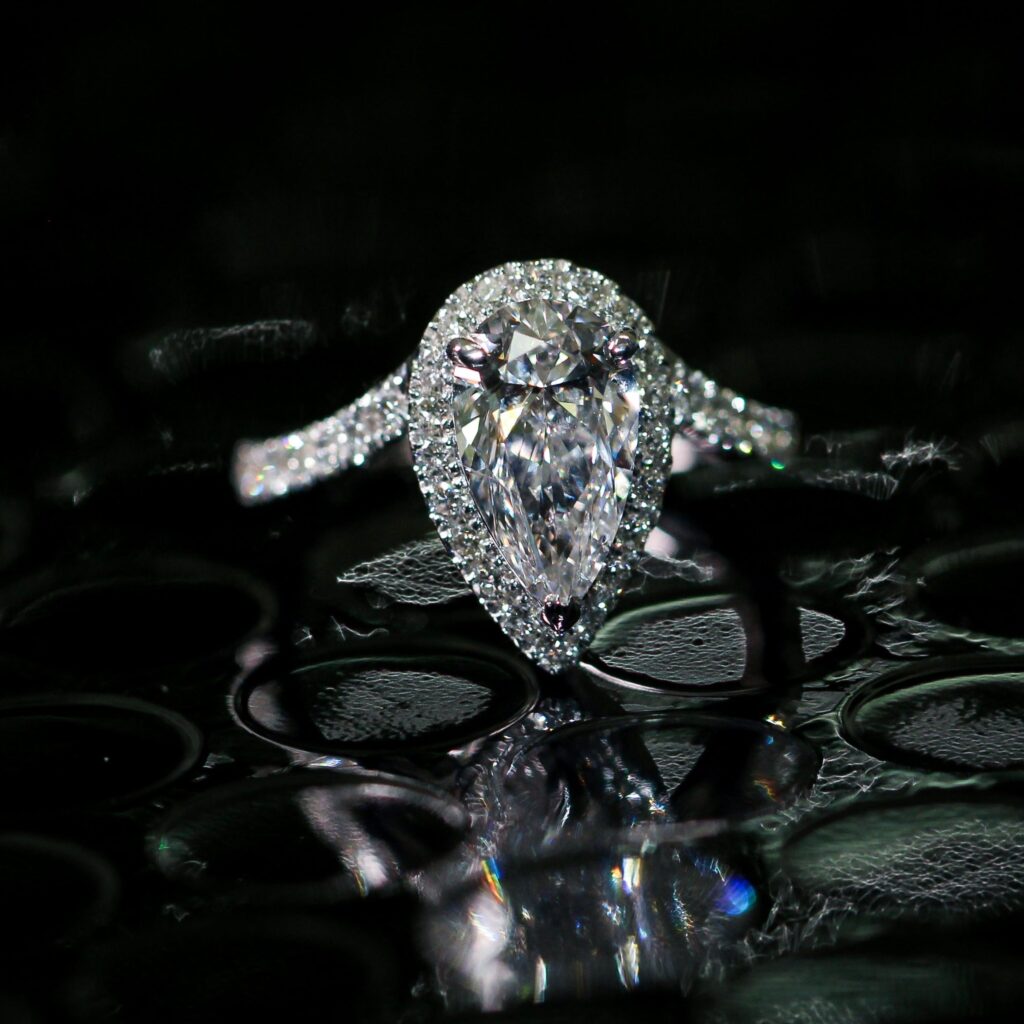 pear shape diamond engagement rings sydney australia custom jewelry