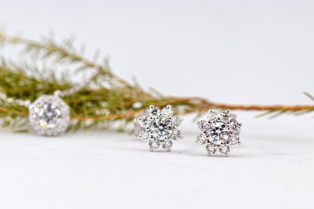 round brilliant cut diamond earrings brisbane unique design