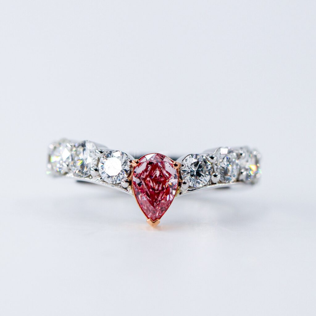 Pear Shape Argyle Pink Diamond Rings  Brisbane for sale