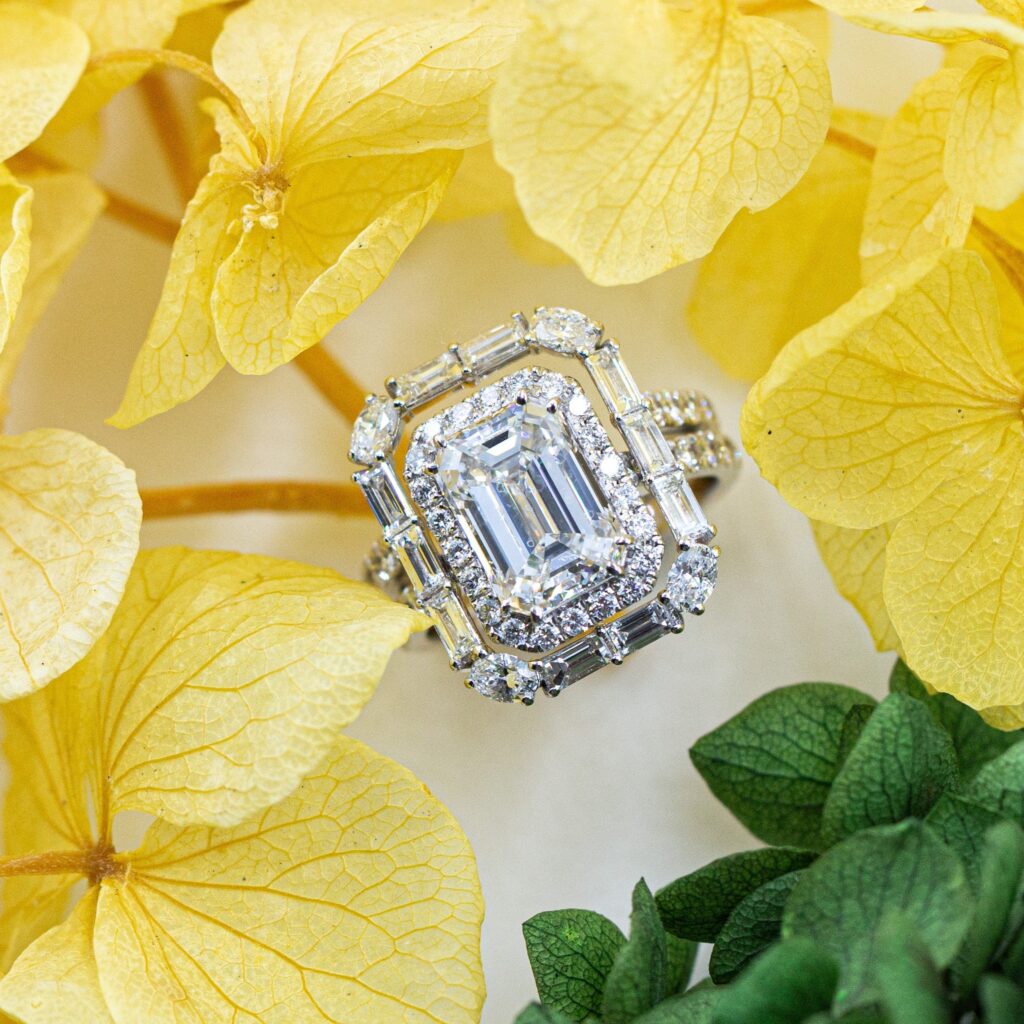 emerald cut diamond engagement rings sydney custom jewelry