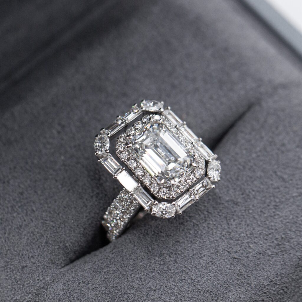 emerald cut diamond engagement rings sydney custom jewelry