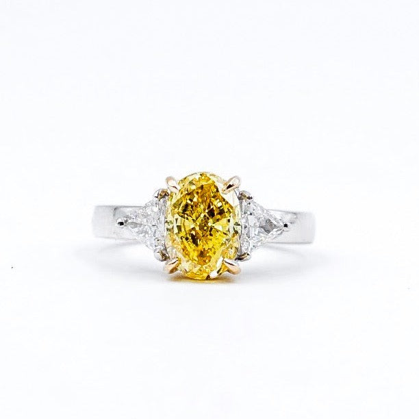 Oval cut yellow diamond rings Sydney Special offer