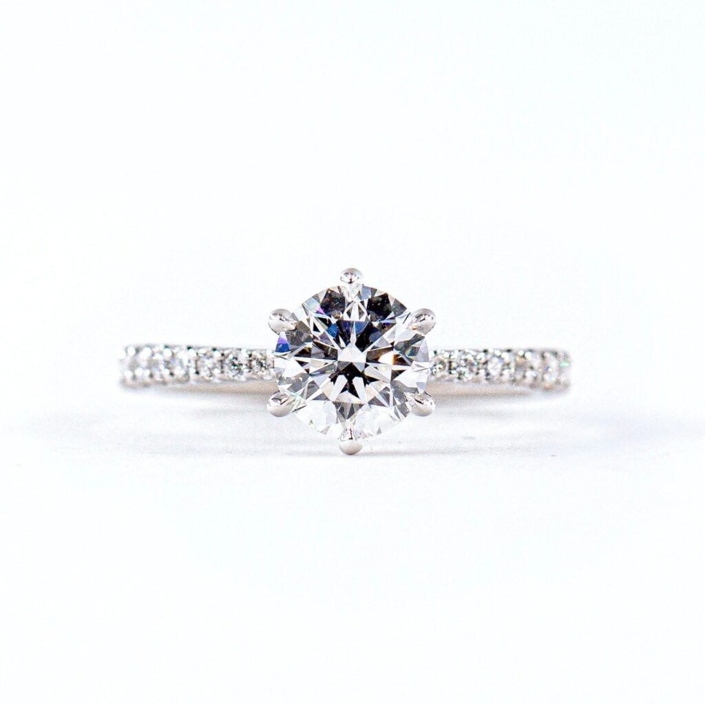 round brilliant cut diamond engagement rings brisbane high-quality jewelry