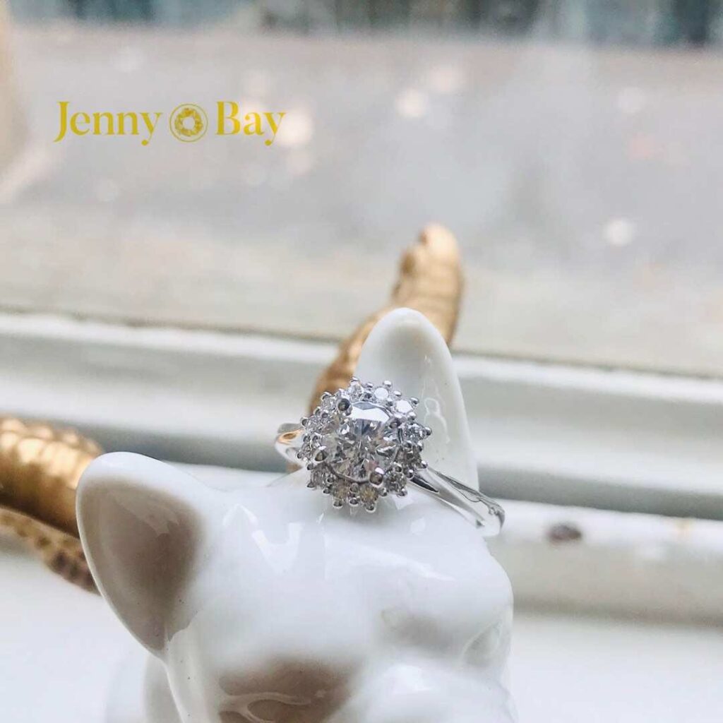 round brilliant cut diamond halo engagement rings perth for sale